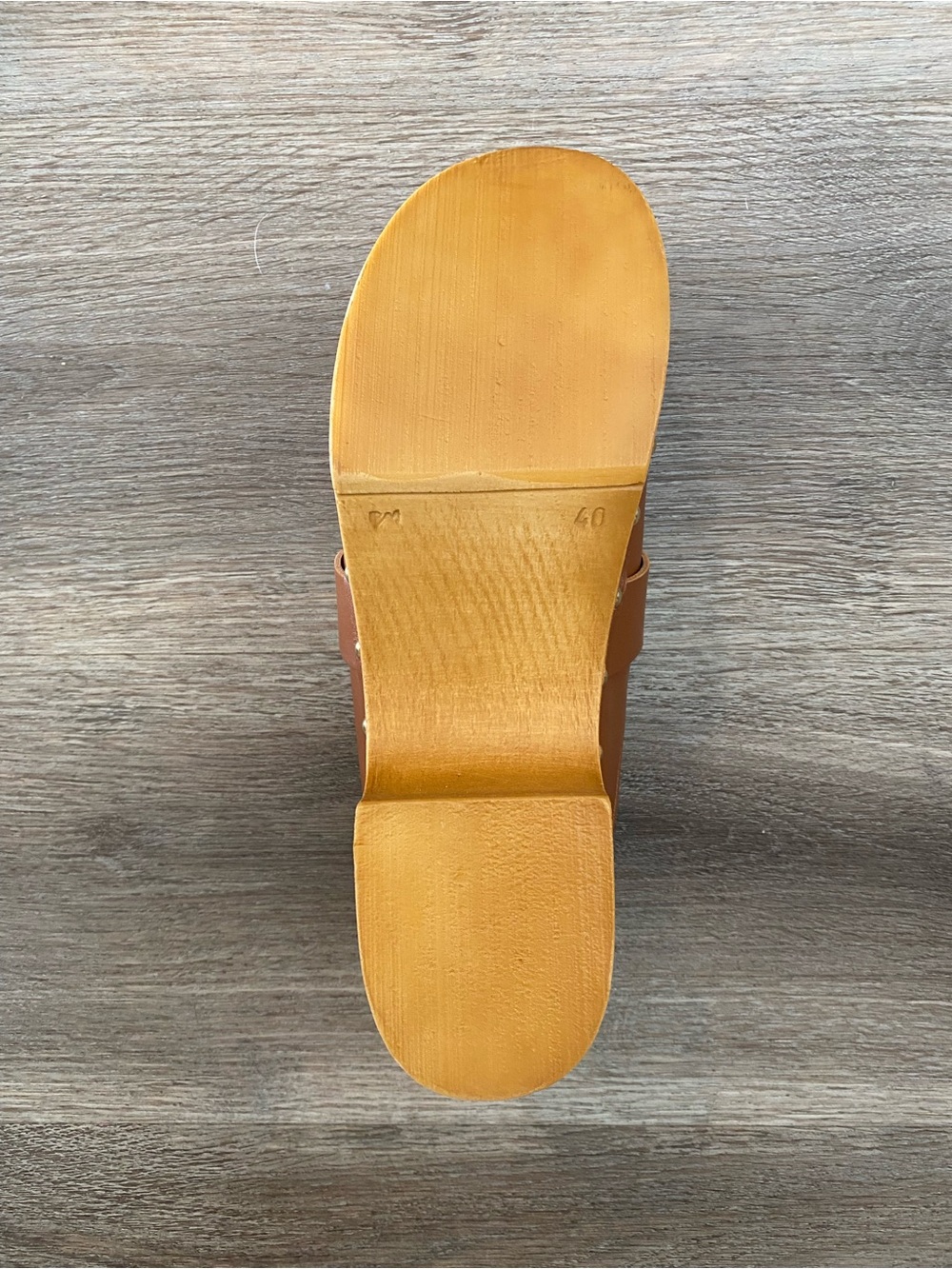 Anthropologie Tan Loafer Clog with Studded Trim - Picture 8 of 8